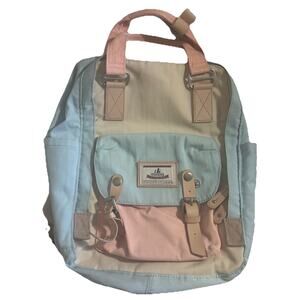 Color Block‎ Pastel Vicnunu Adventure Backpack Pink Blue Pockets School Preppy